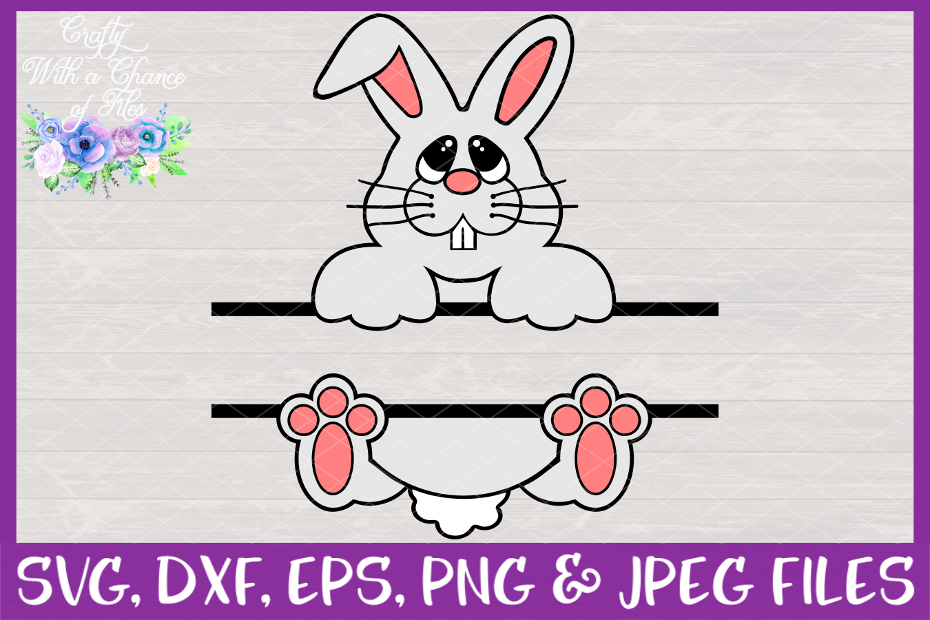 Download Split Bunny SVG - Monogram Easter Designs