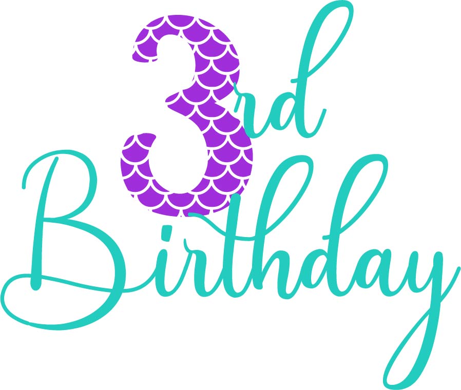 Download Mermaid Birthday SVG, 1st birthday, 2nd, 3rd, 4th, 5th, 6th