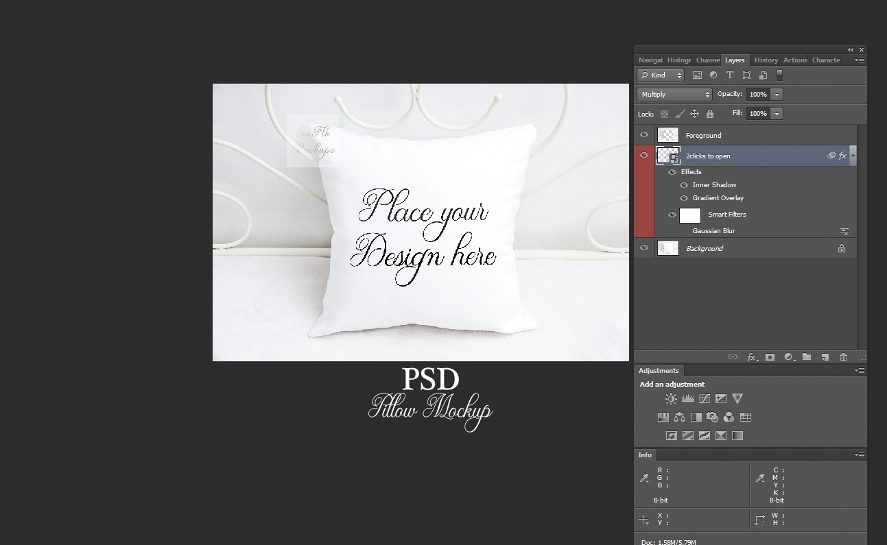 Download White pillow mock up cushion template mockup on blanket