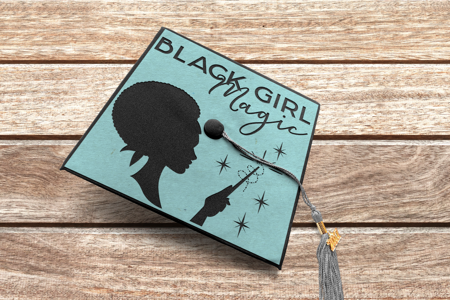 Black Girl Magic Graduation Cap Decoration Cut Or Print Svg