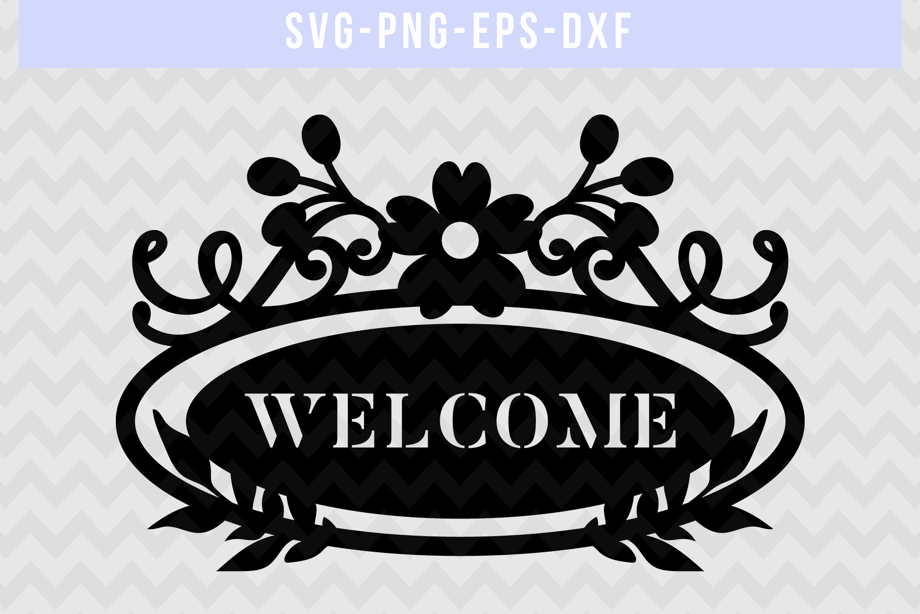 Download Welcome SVG Cut File, Home Decor Sign Designs, DXF EPS PNG ...