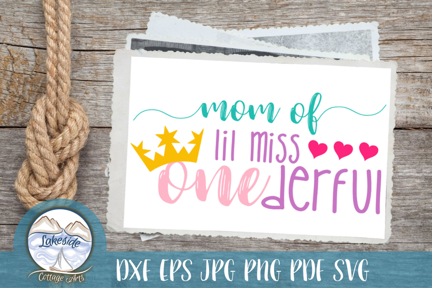 Download Mom of Lil Miss ONEderful - Birthday Girl Mom SVG Design