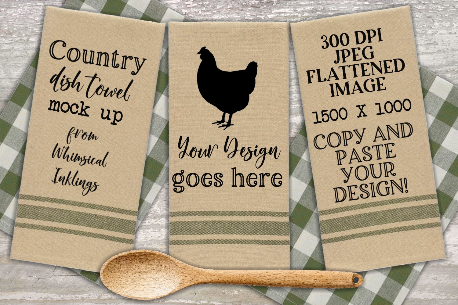 Download Country Dish Towel Mock Up (223967) | Mock Ups | Design ...