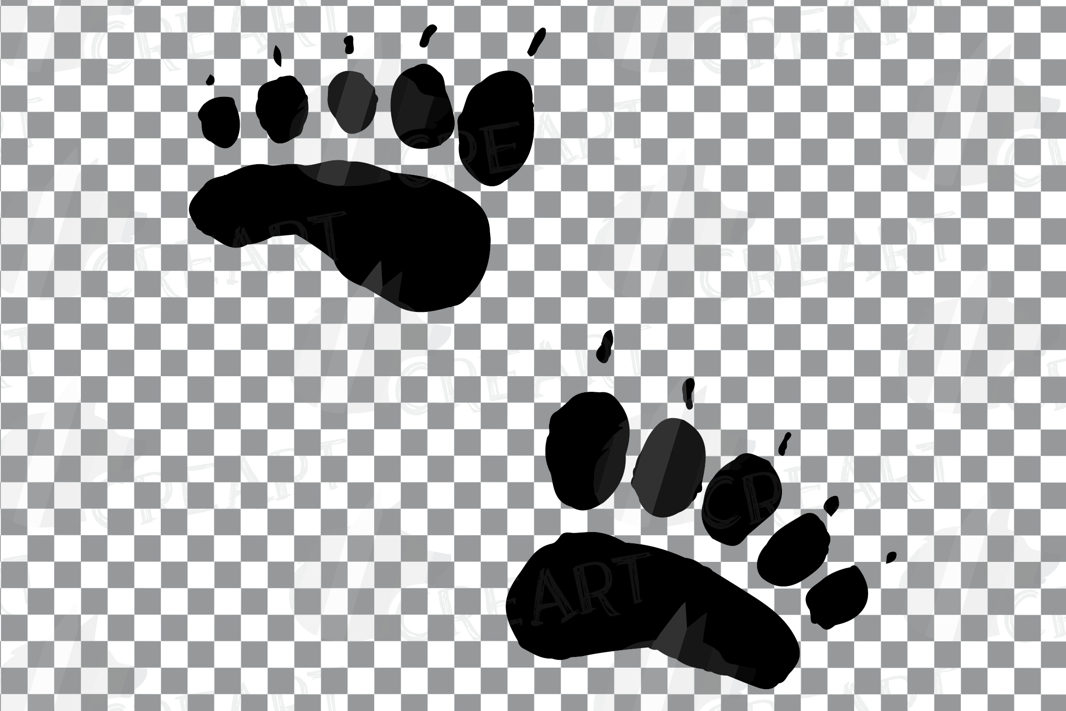 Animal Tracks, Woodland Animals footprints Clipart pack (109435