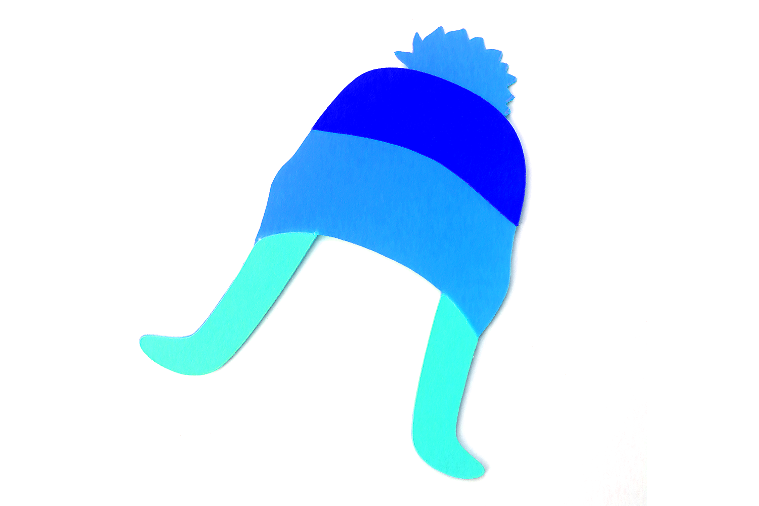 Download Winter Hat with Flaps and Pom Pom SVG File Cutting ...