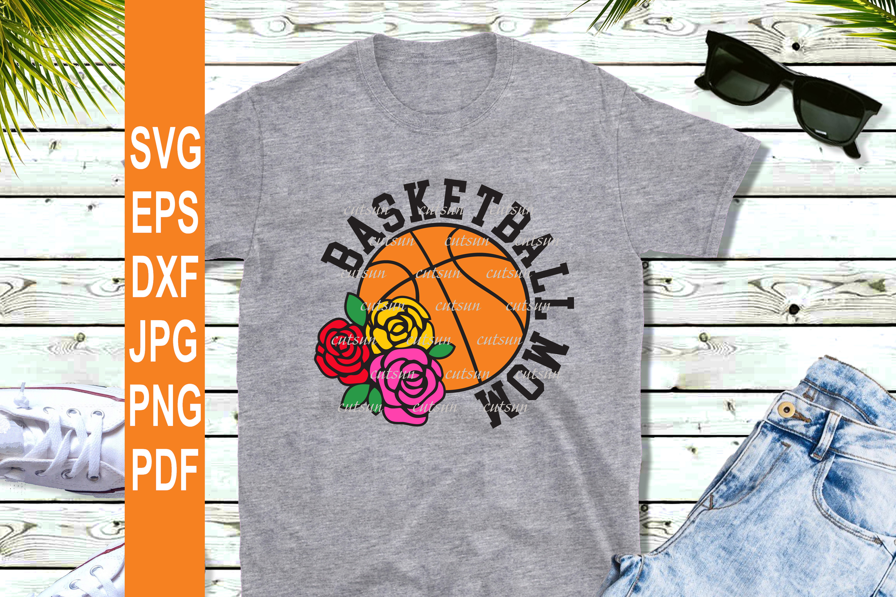 Download Basketball Mom SVG | Basketball Mom Roses SVG