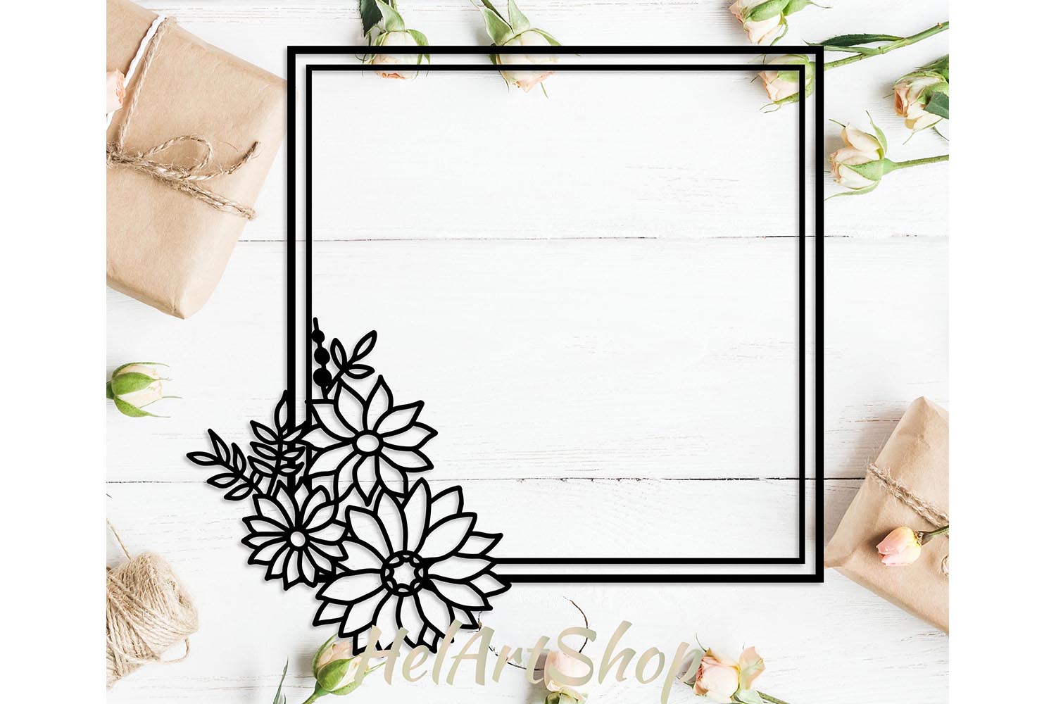 Free Free 298 Square Flower Frame Svg SVG PNG EPS DXF File