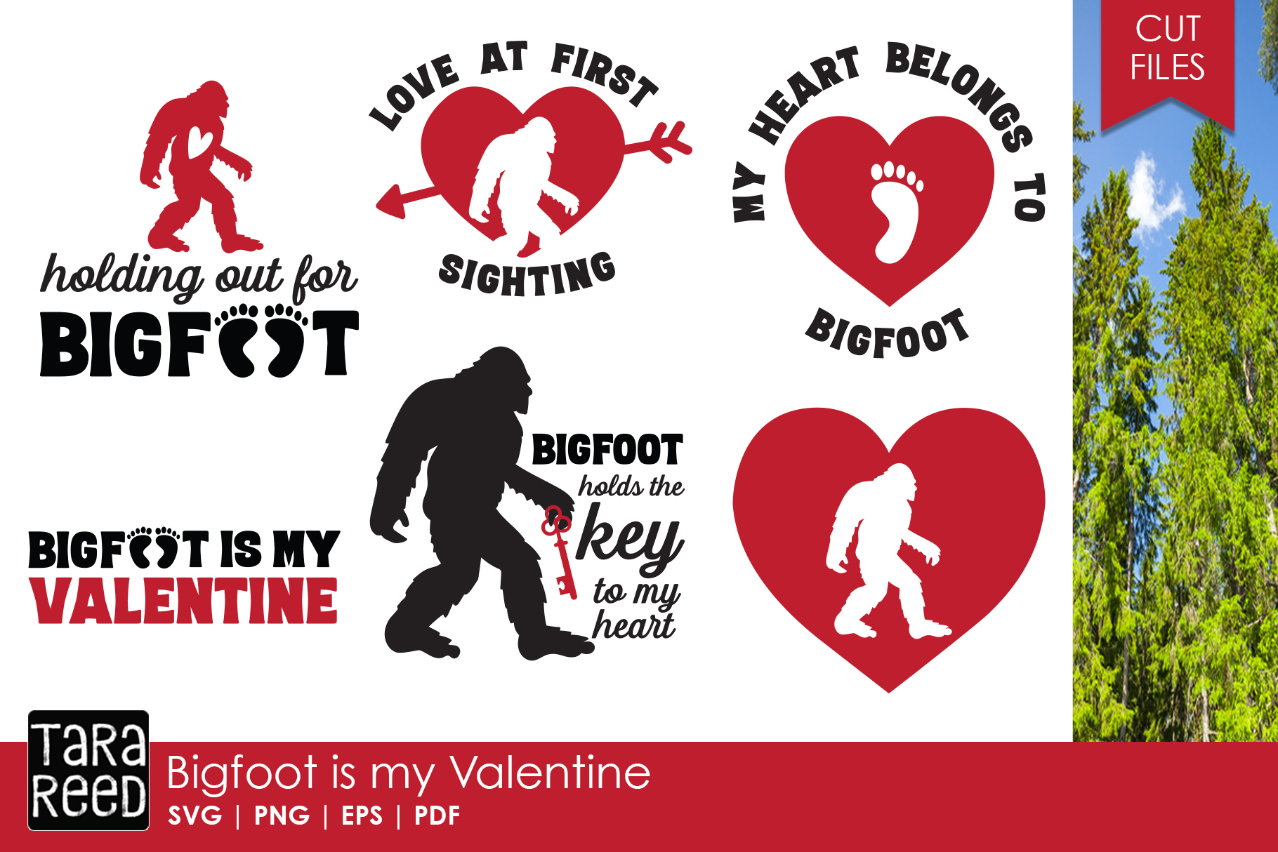 Download Bigfoot is my Valentine - Valentine's Day SVG & Cut Files