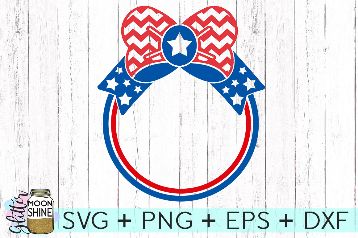 Download Patriotic Bow Monogram Frame SVG DXF PNG EPS Cutting Files ...