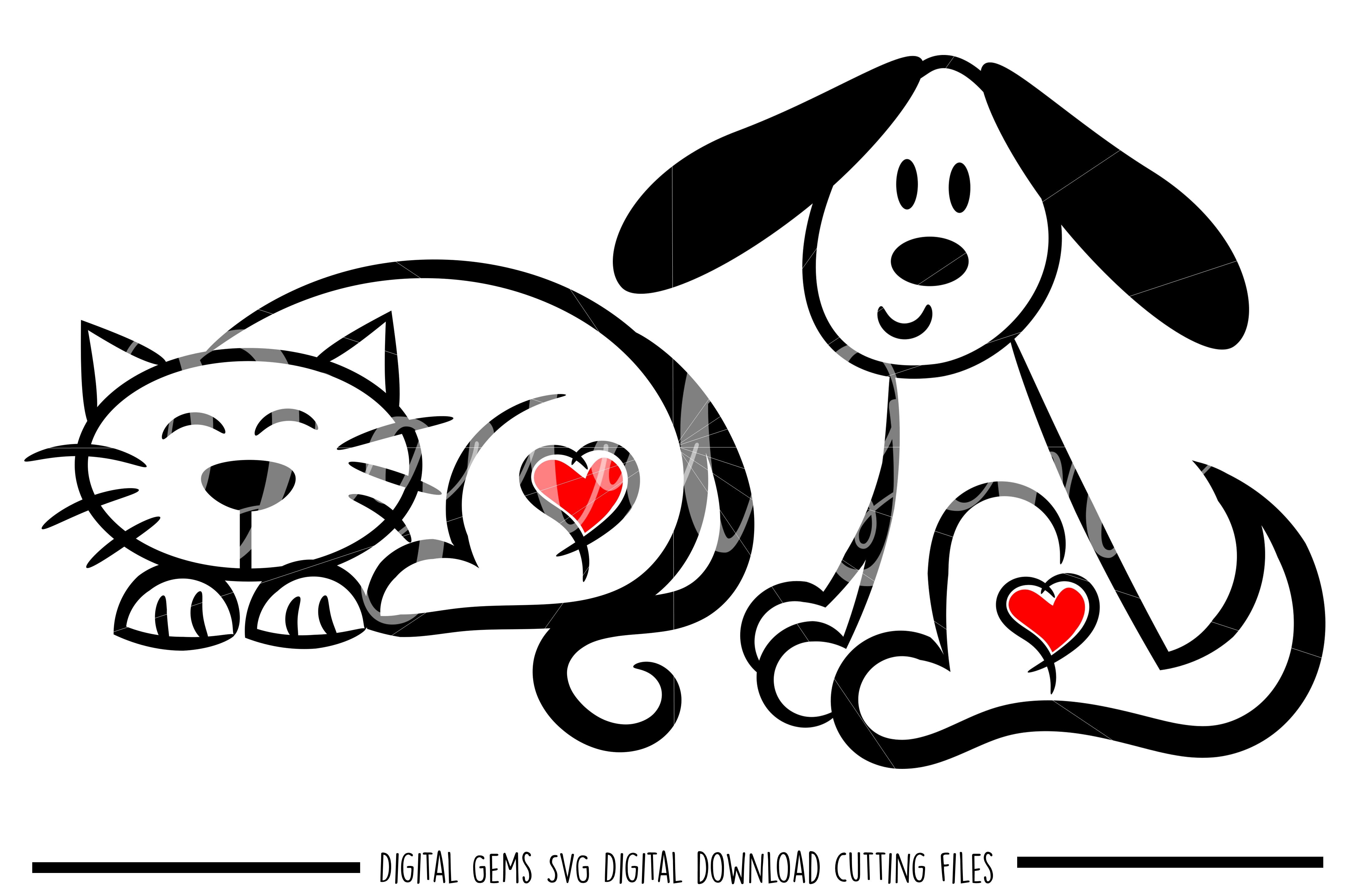 Cat and Dog SVG / PNG / EPS / DXF Files (32155) | SVGs | Design Bundles