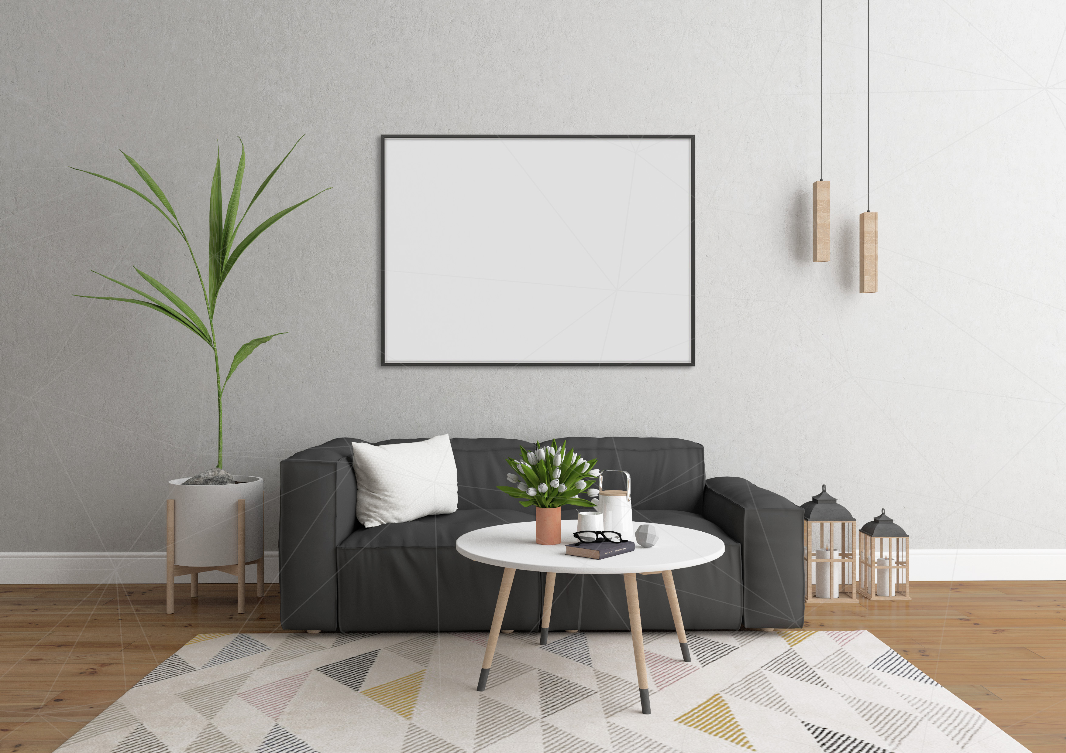 Living room wall mockup free Idea | kickinsurf