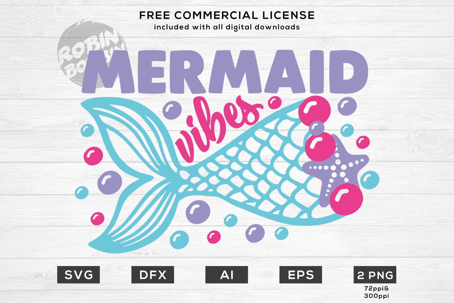 Download Mermaid Vibes SVG Design for T-Shirt, Hoodies, Mug, Merch ...