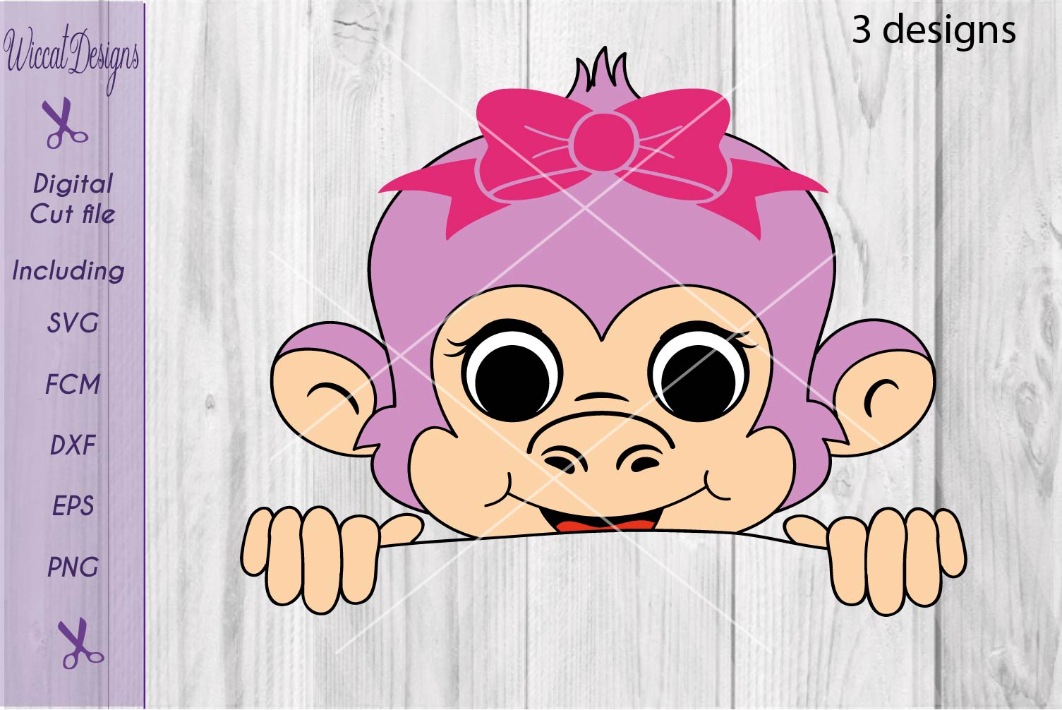 Girl monkey svg, monkey svg, baby svg, peekaboo svg, fcm ...
