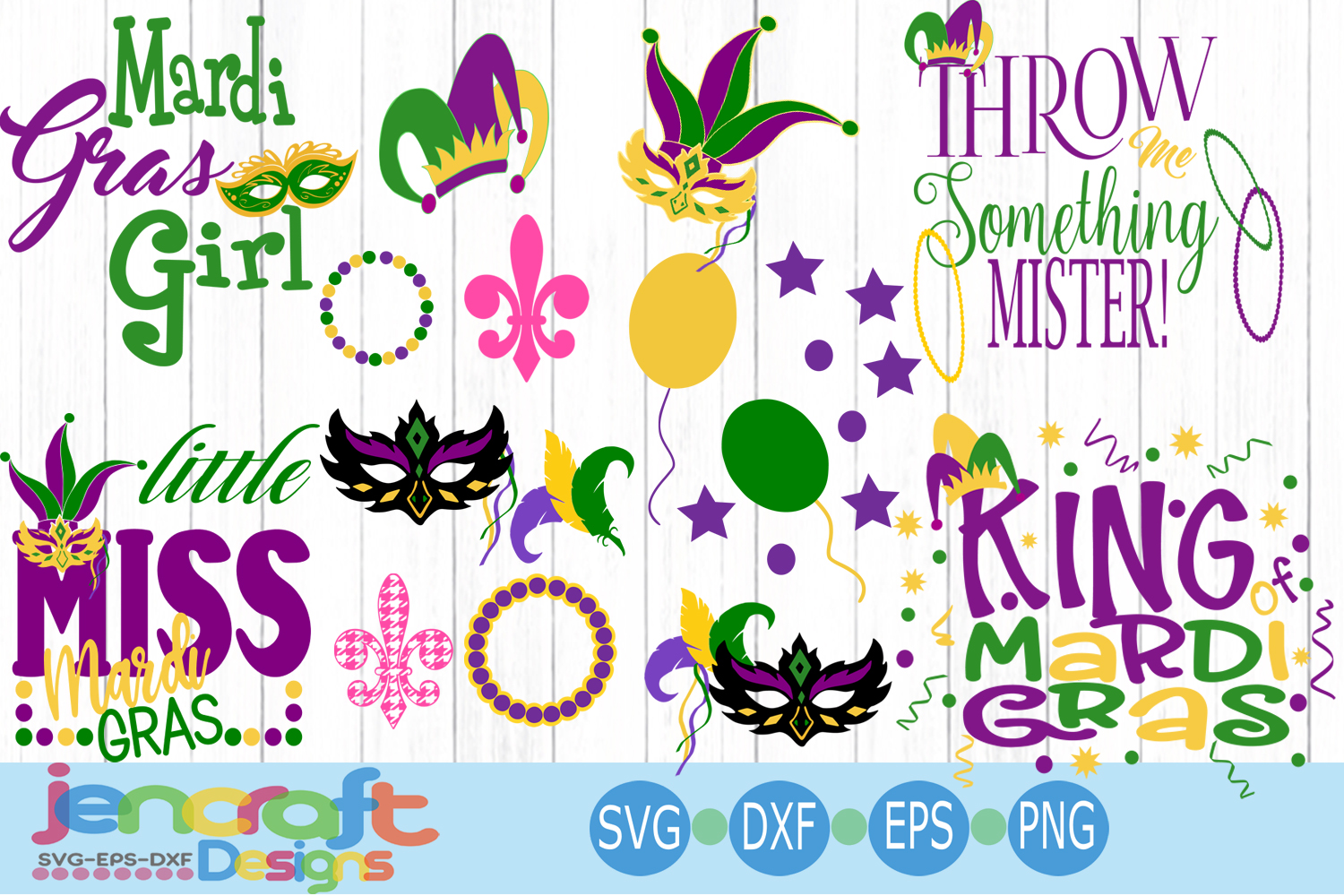 Download Mardi Gras Bundle Svg, Eps, Dxf, Png (206038) | SVGs ...