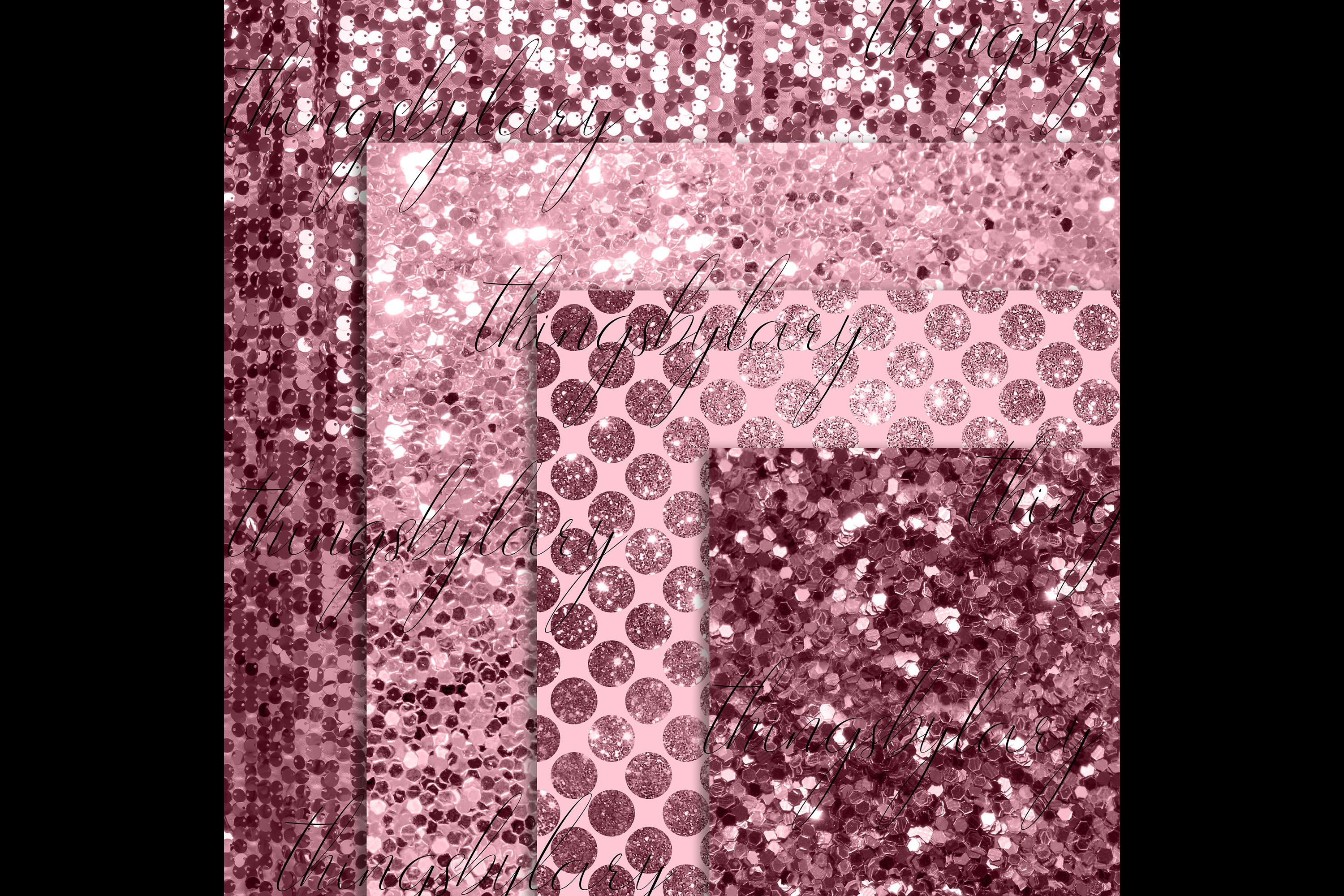 42 Rose Gold Sequin and Glitter Papers (90387) | Backgrounds | Design ...