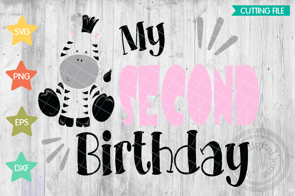 Download Zebra Birthday shirt, 2nd Birthday SVG, Zebra svg file, Second Birthday svg, Birthday Shirt ...