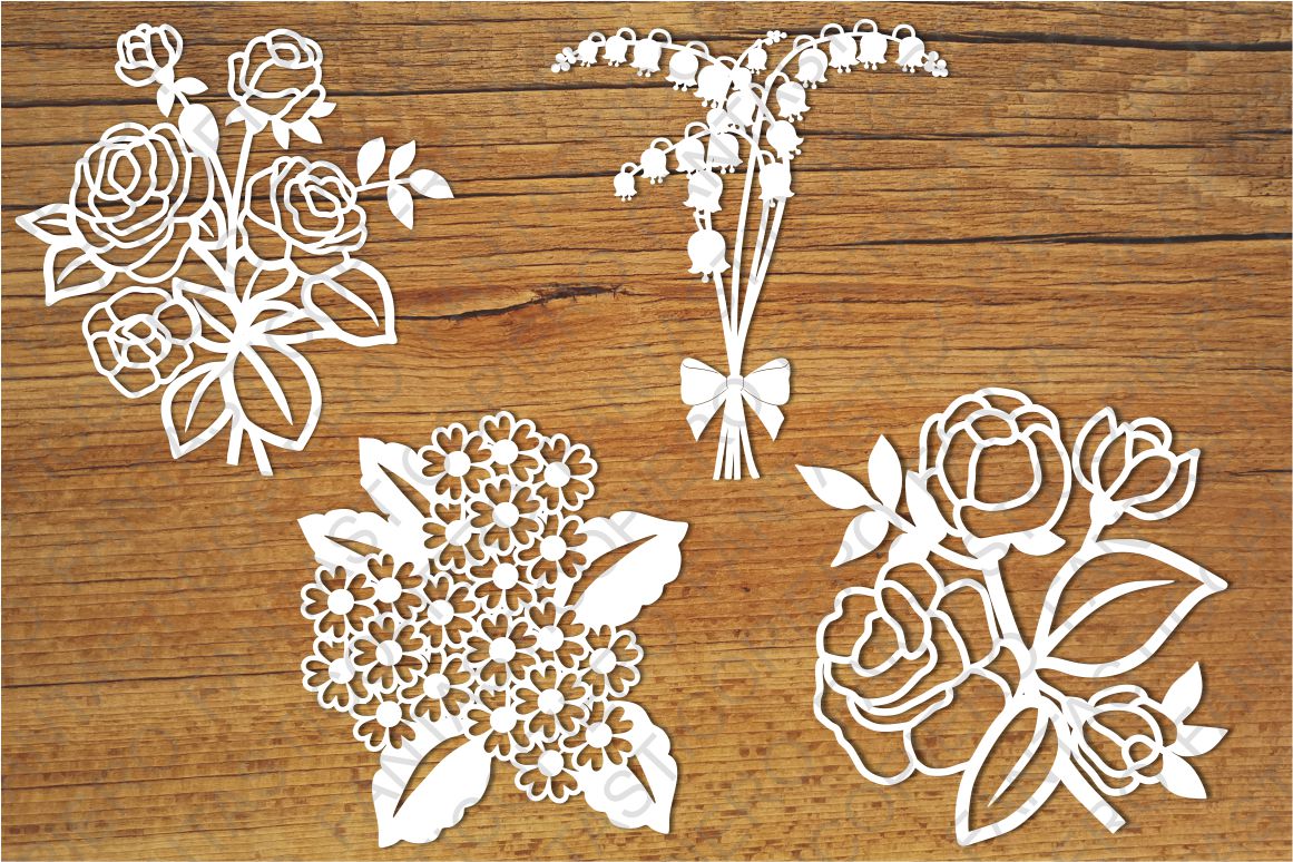 Flowers 2 SVG files for Silhouette Cameo and Cricut.