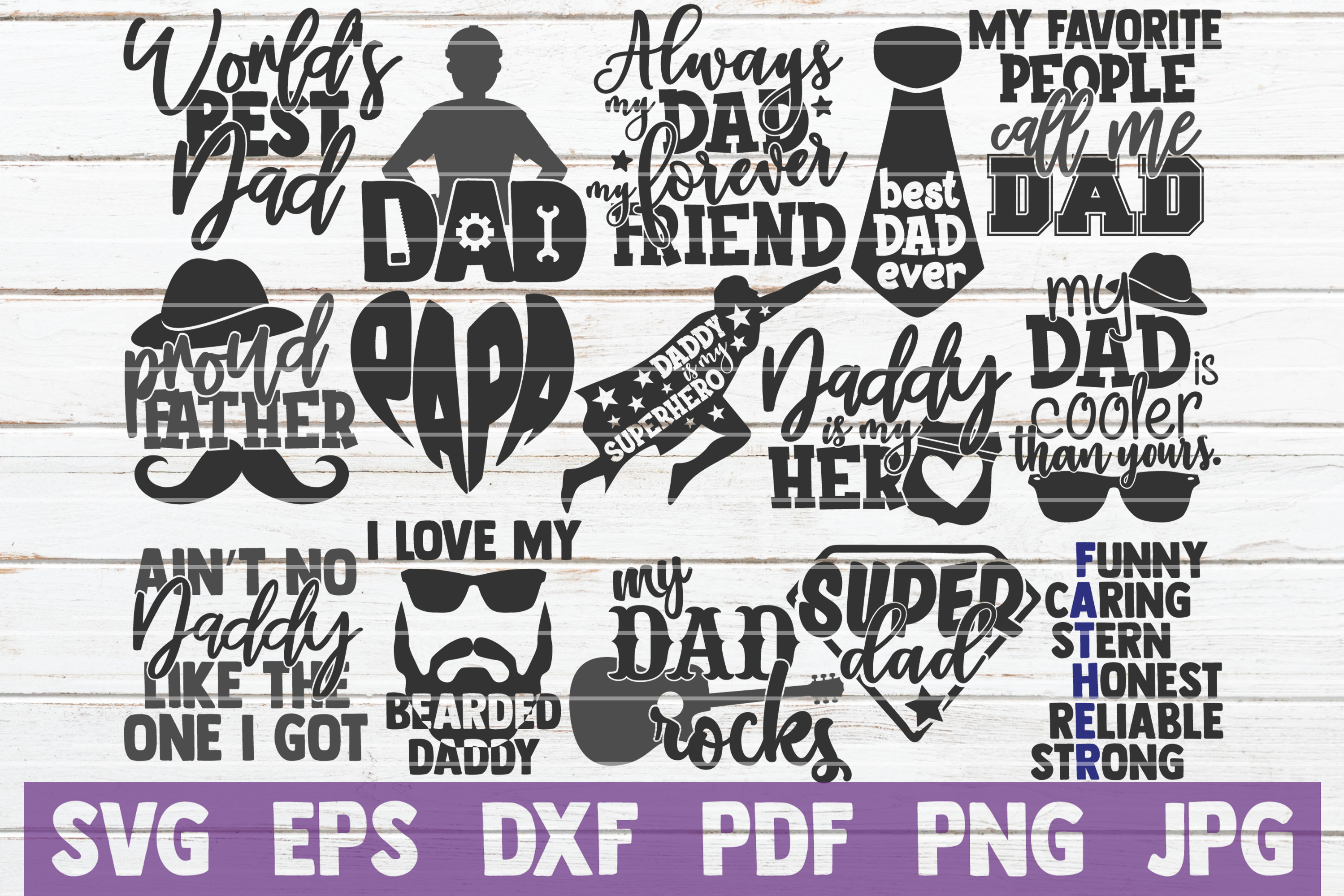 Dad Svg Bundle Fathers Day Svg Cut Files Commercial Use 4005