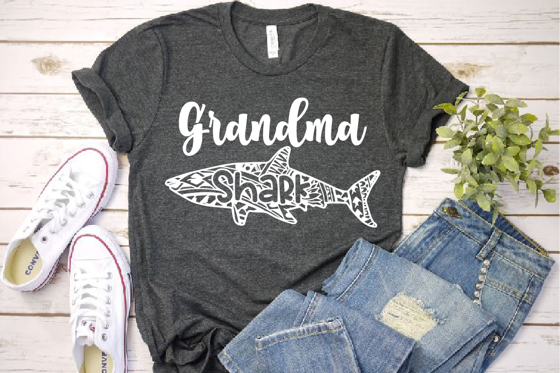 Download Grandma Shark Tattoo SVG Birthday Mother's Day Mom 1333S ...