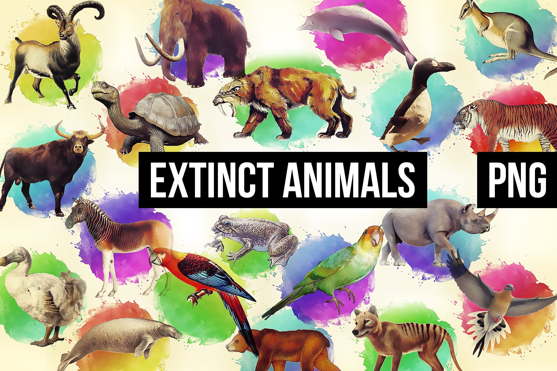 18 Extinct Animals Illustration Images (316507) Illustrations