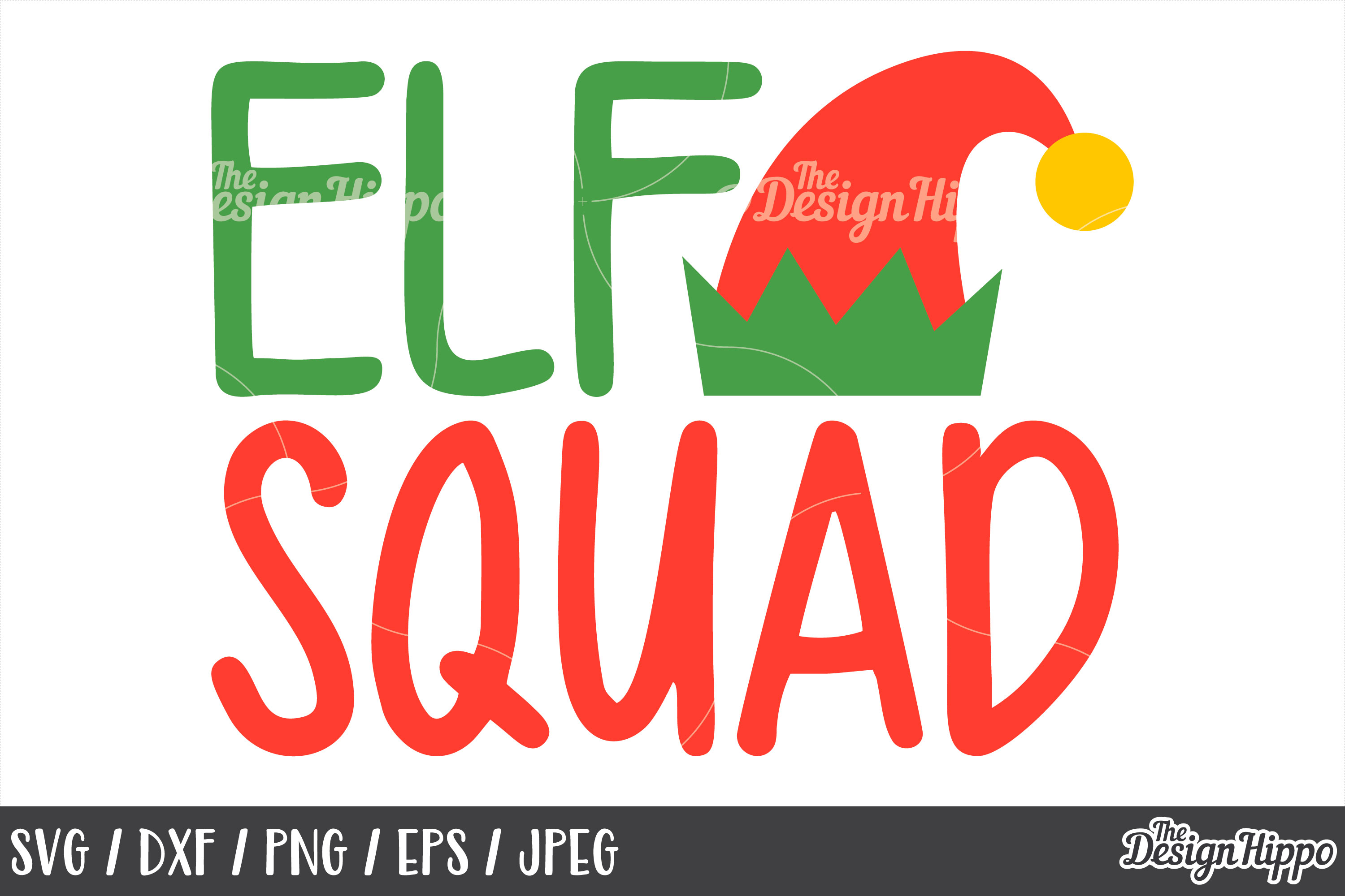 Christmas, Elf Squad SVG, Elf Hat, Crew, PNG, DXF, Cut Files
