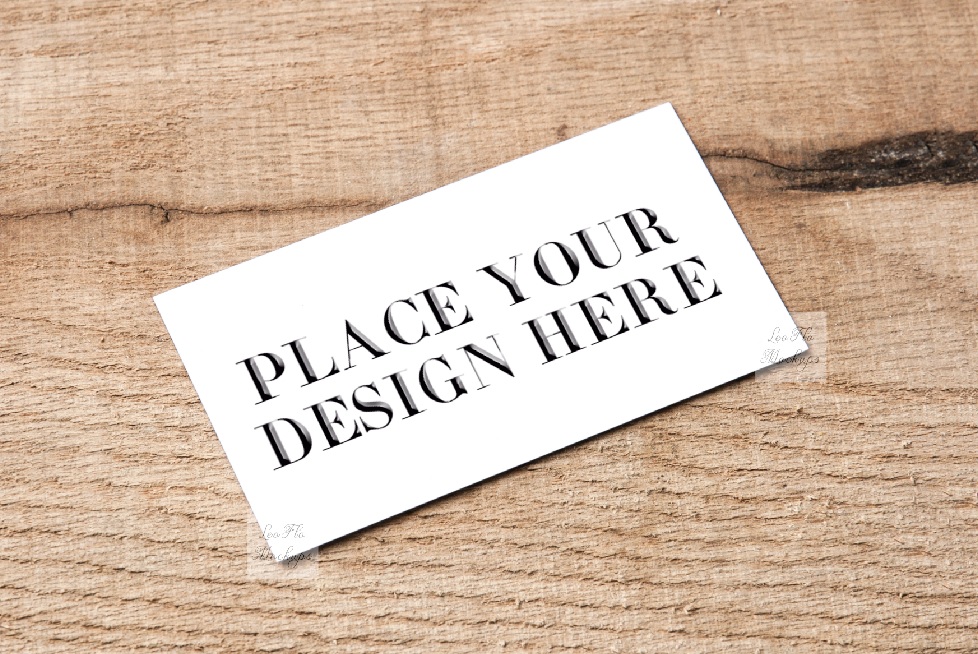 Download Business visit Card Mockup minimal perspective rustic