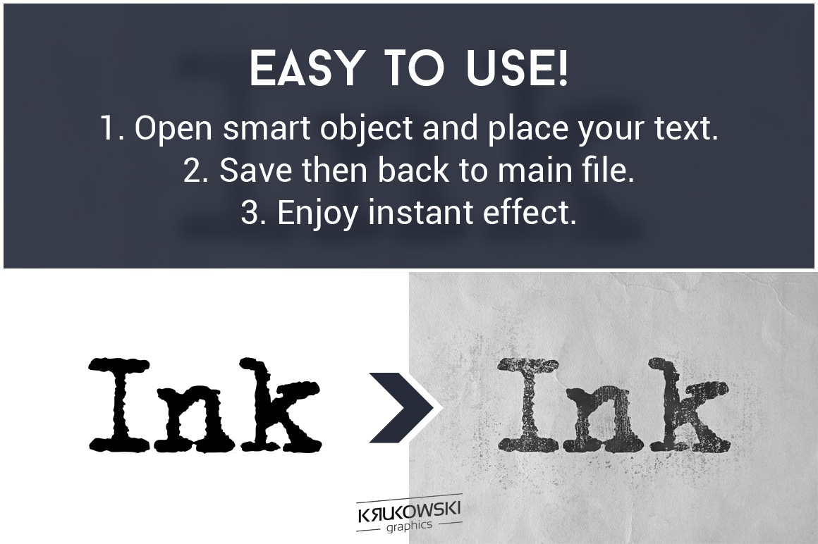 Ink Text Effect Mockup