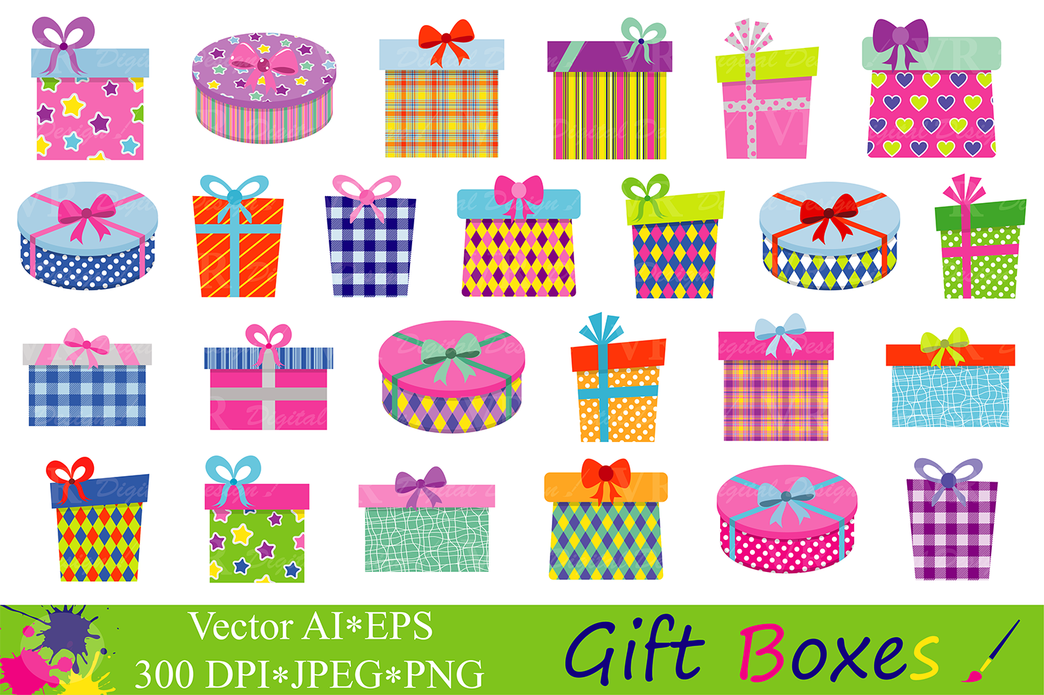 Download Gift Boxes Clipart / Birthday Party Presents Clip Art ...