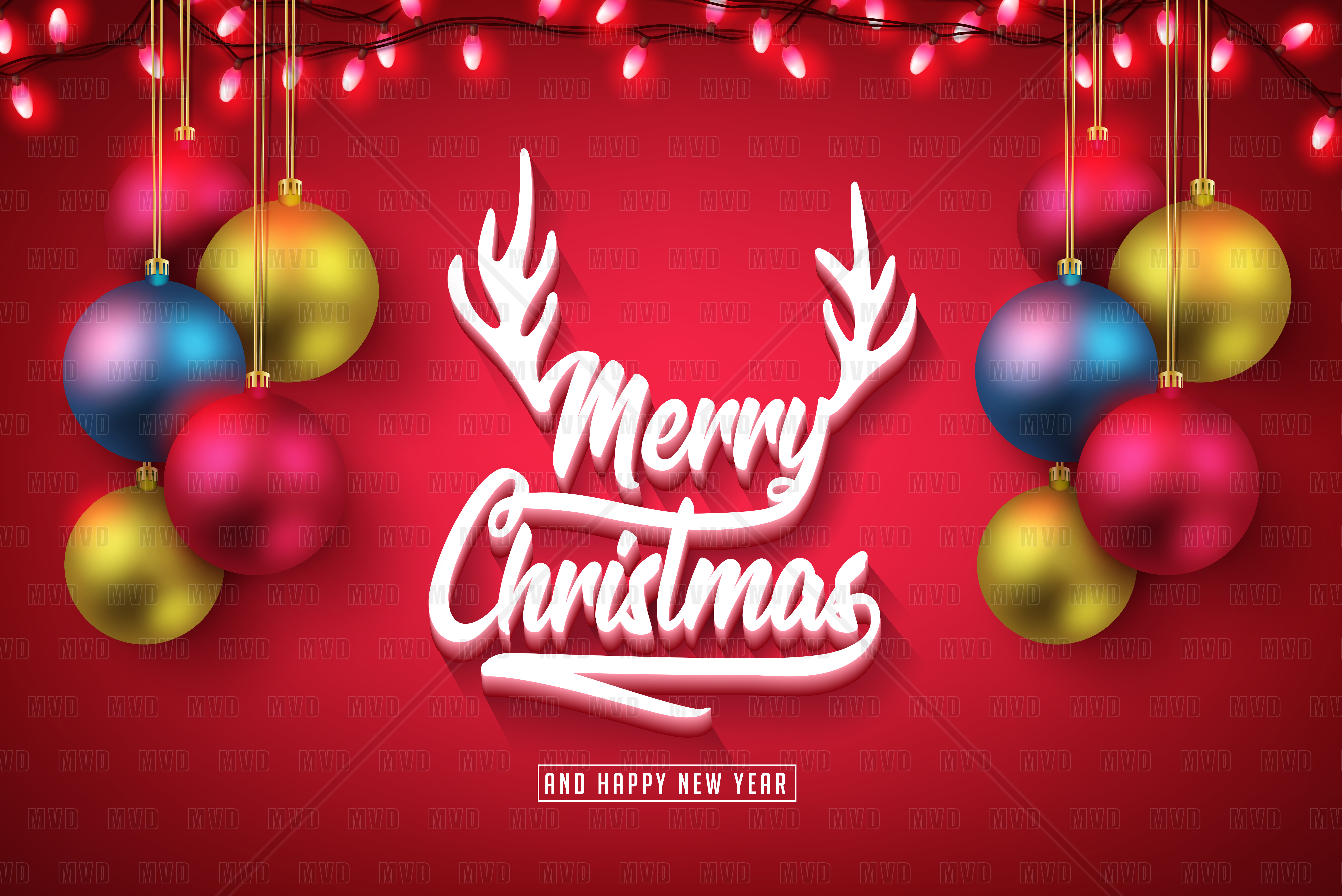 Download Merry Christmas 3D Typography