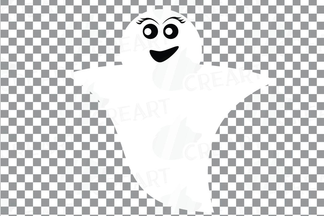 Halloween Cute Ghost Silhouettes Clip art Smiling ghost (110420