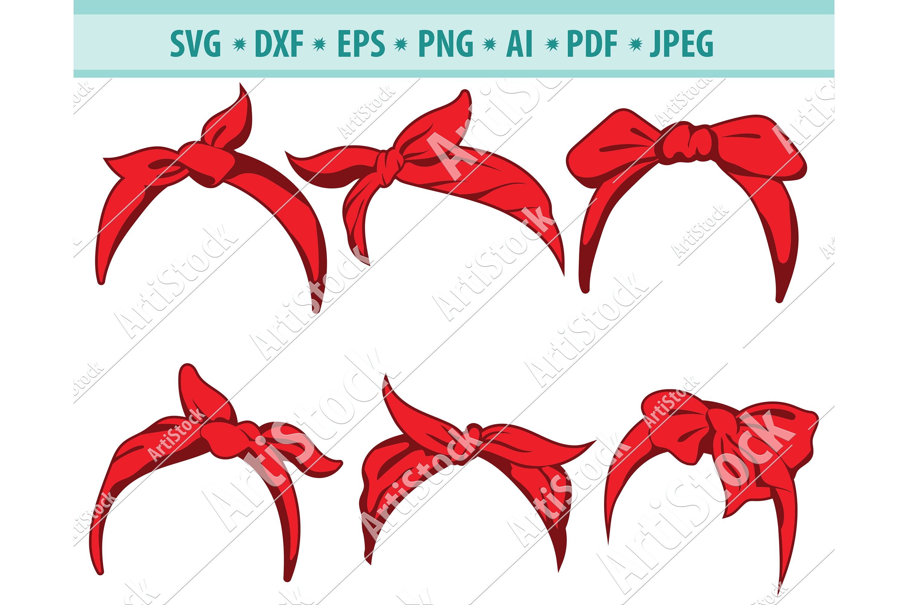 Bandanas Svg, Retro headband svg, Cheetah Svg, Dxf, Png, Eps (430218