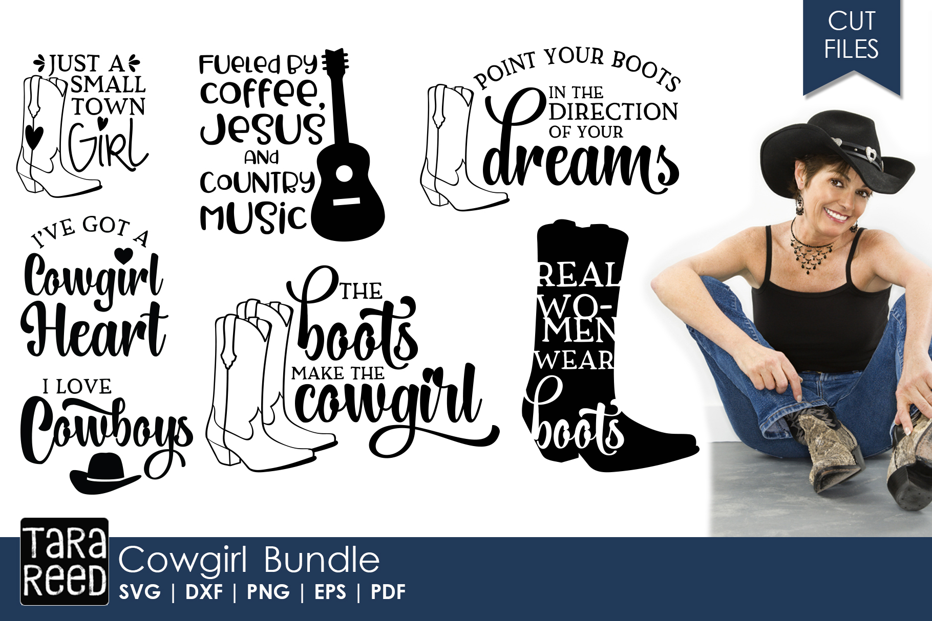 Download Cowgirl SVG and Cut Files for Crafters (110333) | Cut Files | Design Bundles