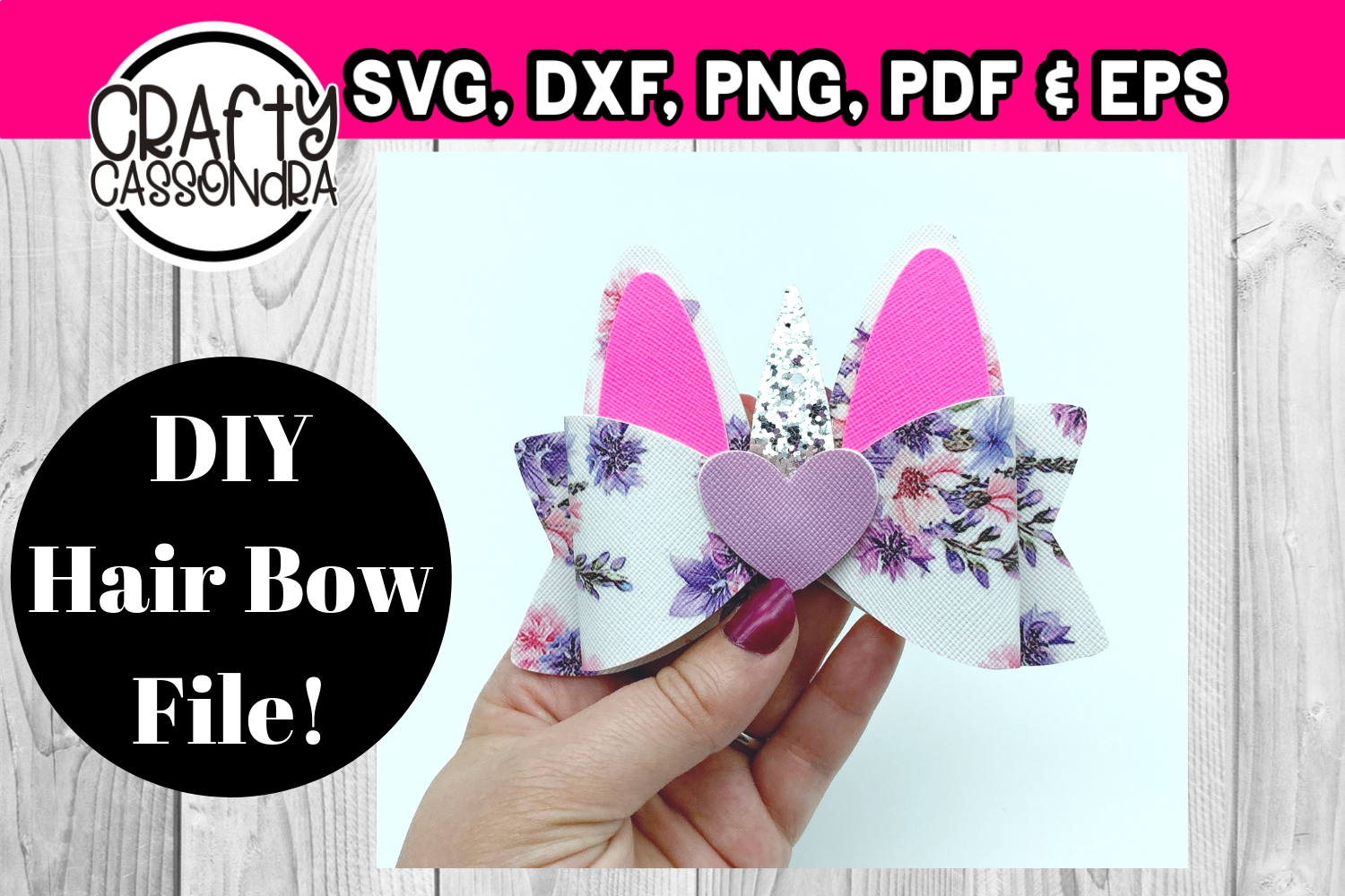 Hair Bow Template Unicorn Hair Bow Svg File Hairbow Diy 8327