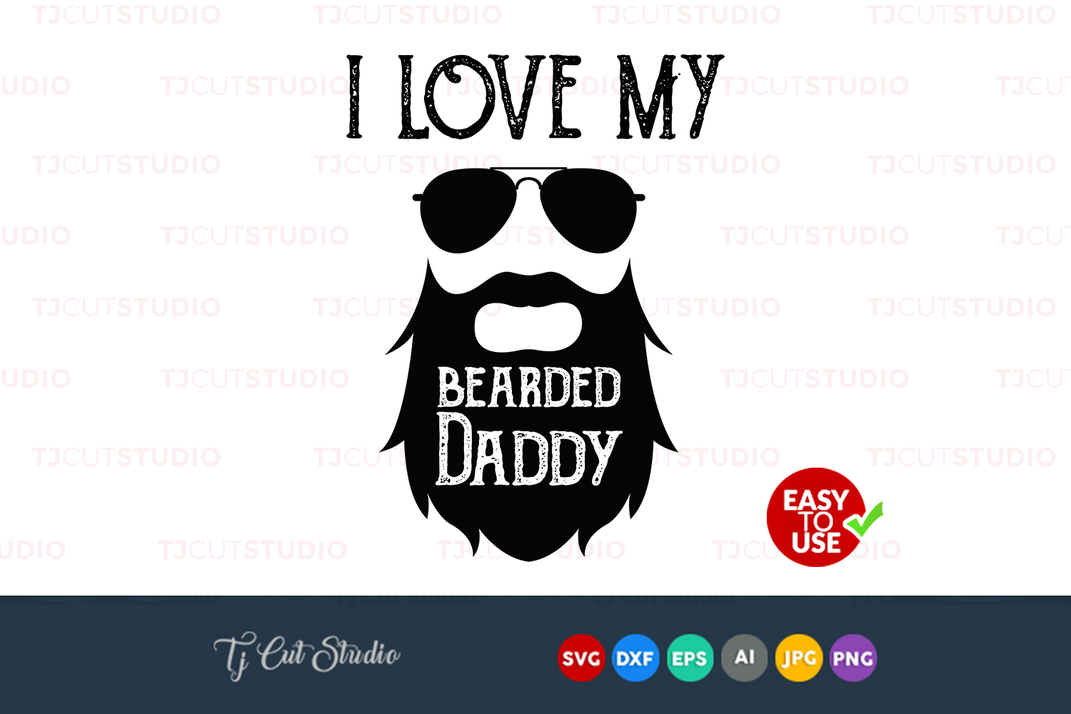 Download I love my bearded daddy, fathers day svg, quote svg, Files for Silhouette Cameo or Cricut ...