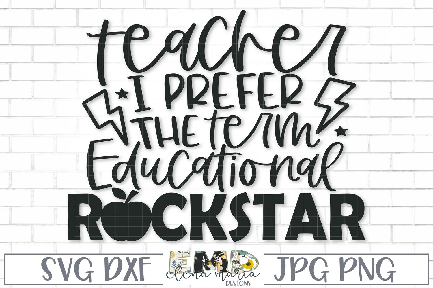 Teacher I prefer the term educational rockstar Svg