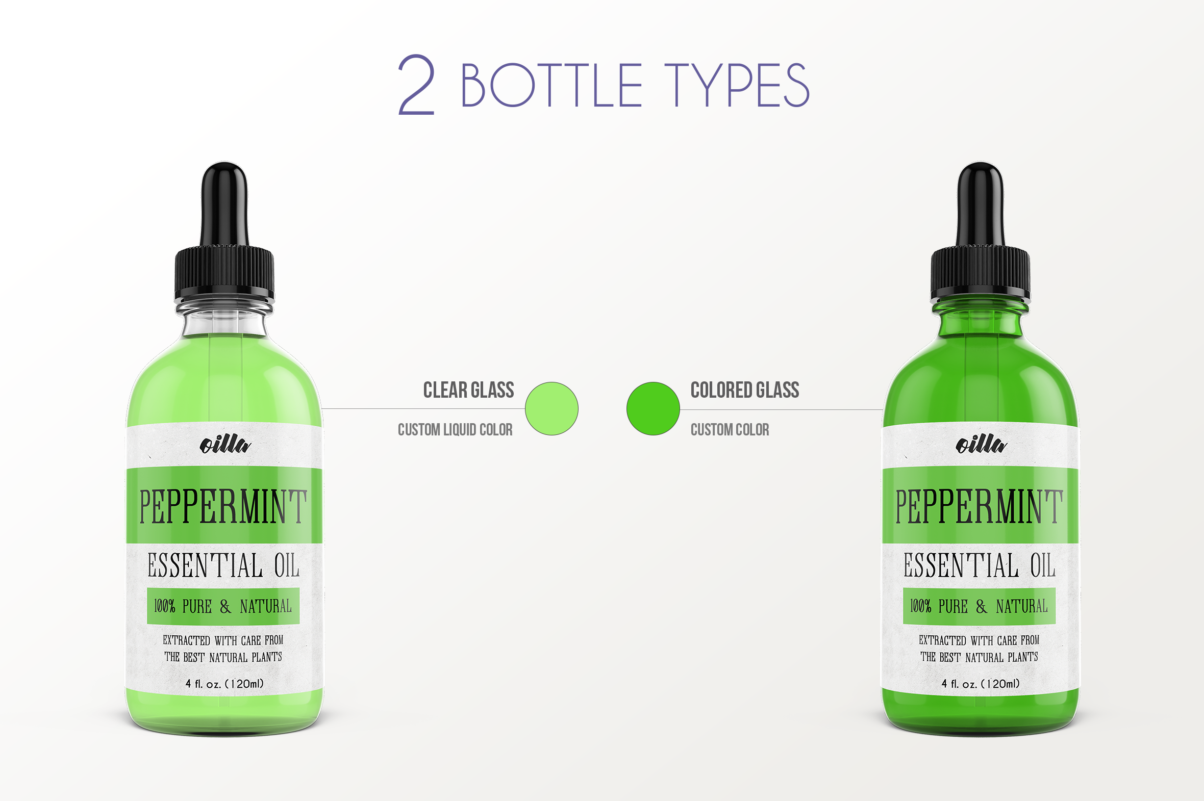 Download Dropper Bottle Mockup vol. 2A Plus (238396) | Products | Design Bundles