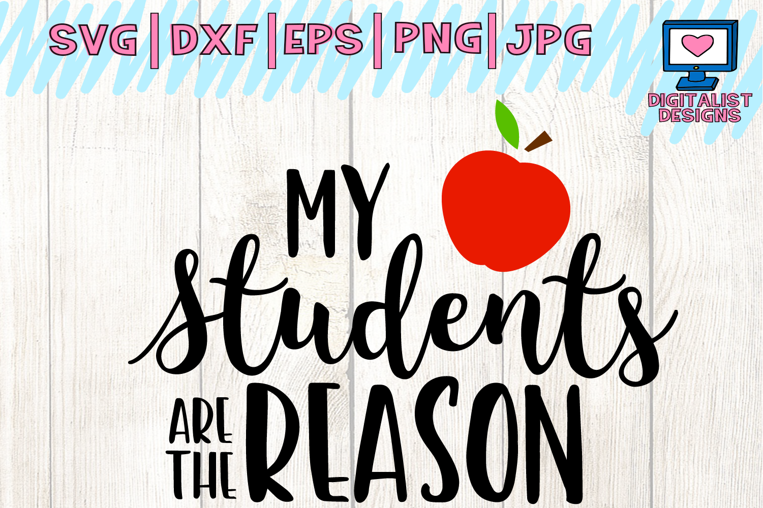 teacher svg, students are the reason, back to school svg example image 1.