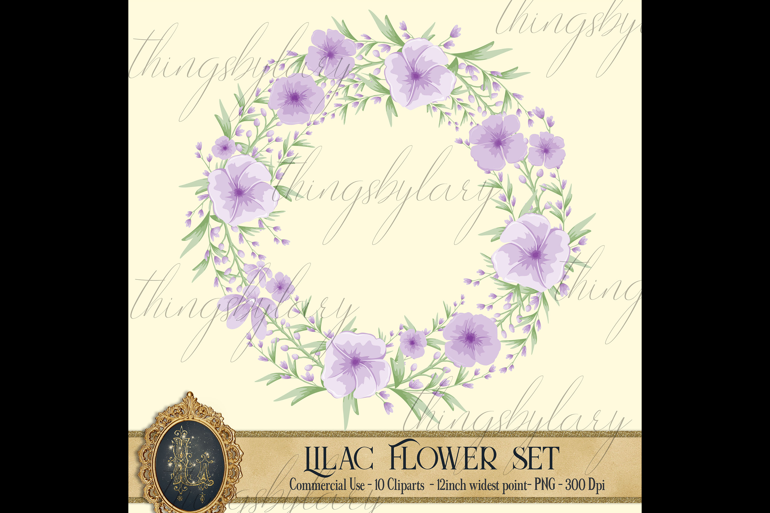 Download 10 Lilac Flowers, Flower Frame, Flower Wreath, Flower ...