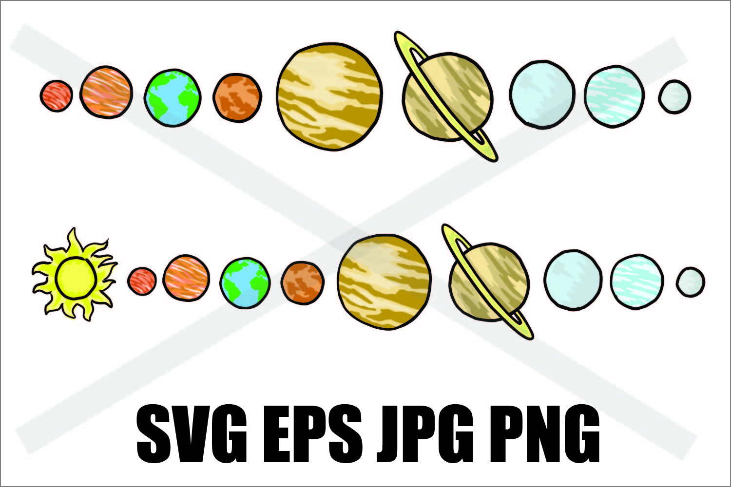 Solar System Drawing Svg Eps Jpg Png