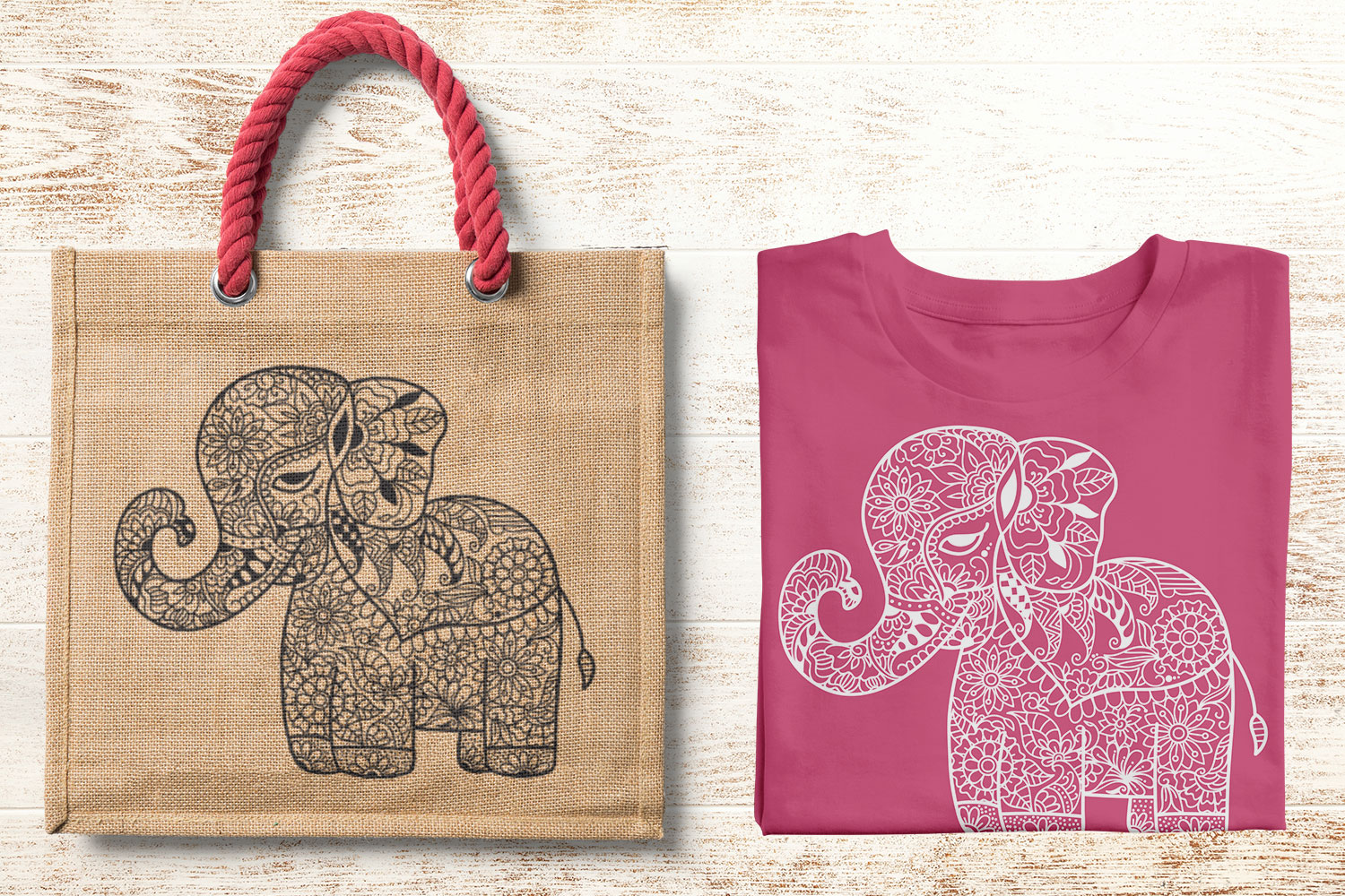 Download Baby Elephant SVG - Floral Mandala Elephant SVG (474687 ...