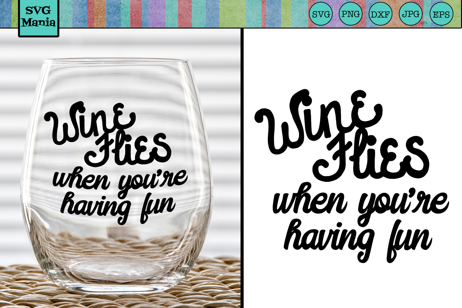 Funny Wine Flies SVG File, Funny Wine Glass SVG, Wine SVG