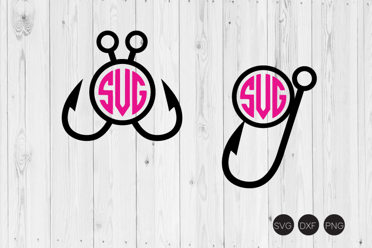 Download Fishing Hook Monogram SVG, DXF, PNG Cut Files (190473 ...