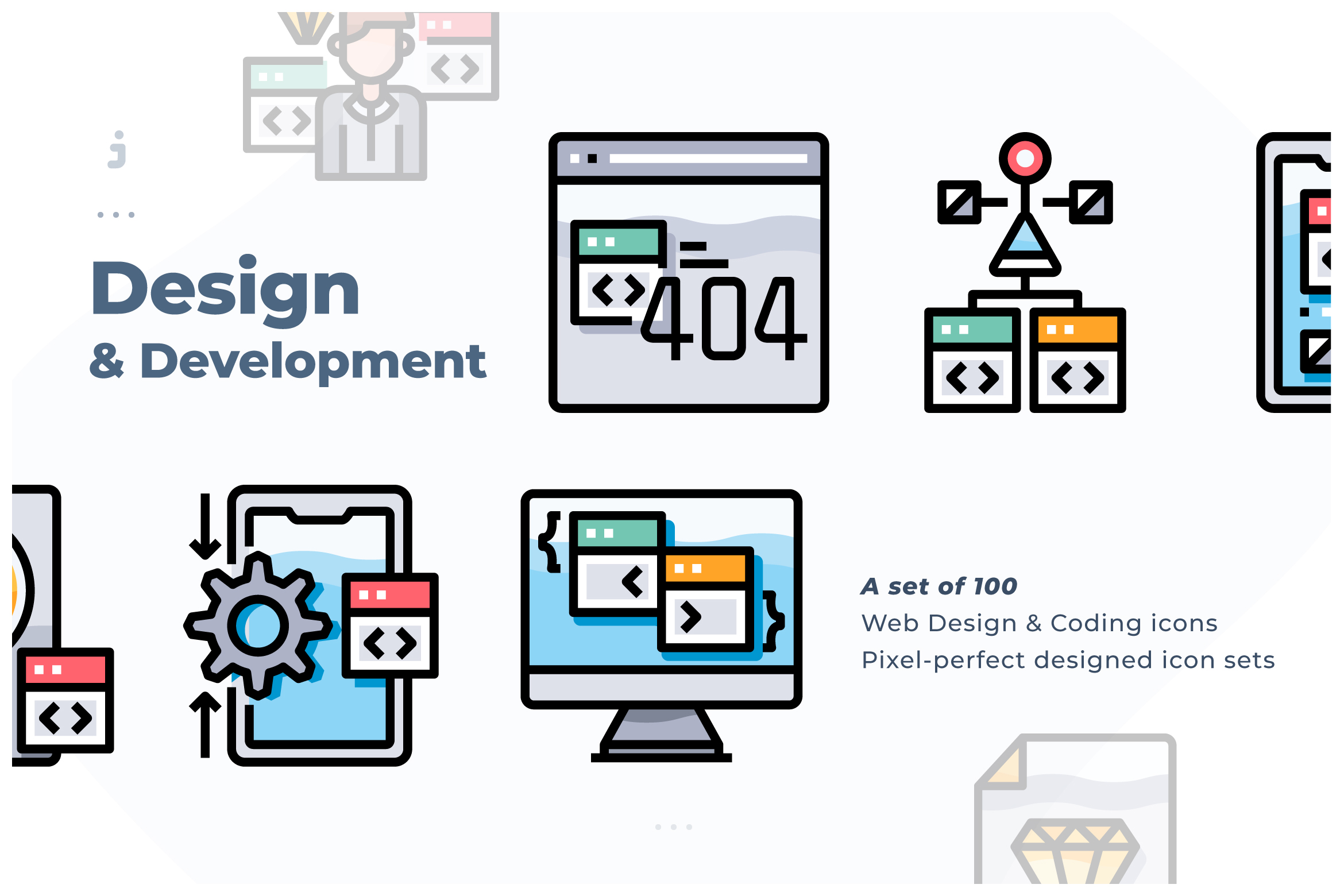 100 Web Design Development Icon 216290 Icons Design Bundles