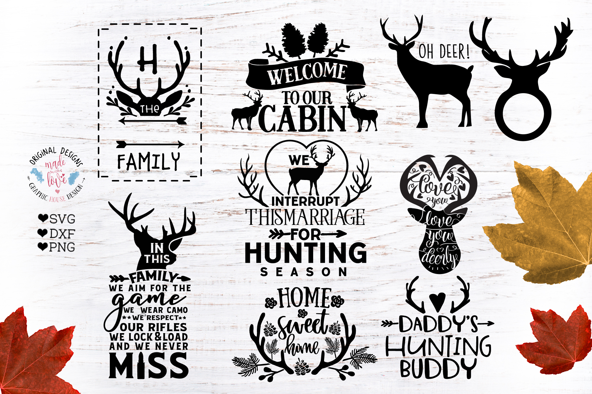 Download Deer Hunt Cut Files Bundle