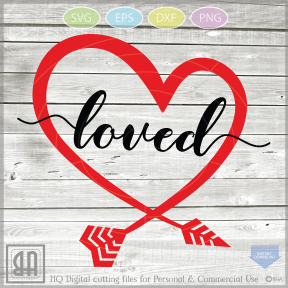Valentine svg - Loved svg Hearts svg - Love heart arrow
