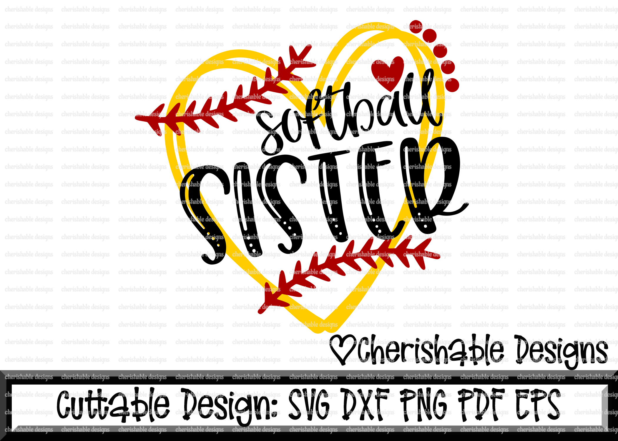 Chaos and Crafts Design: Softball Sister SVG File