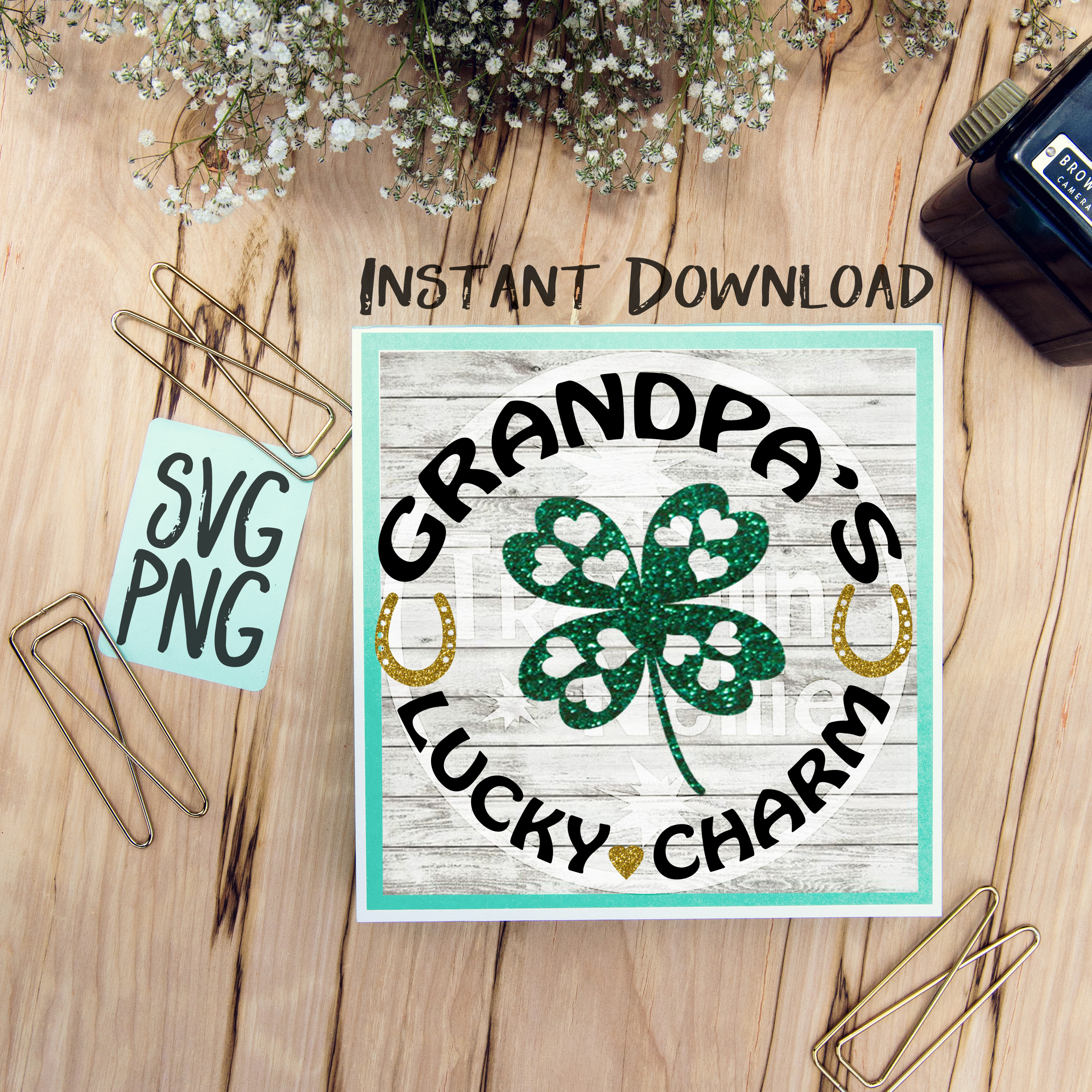 Download Grandpa's Lucky Charm SVG PNG Cricut Cameo Silhouette ...