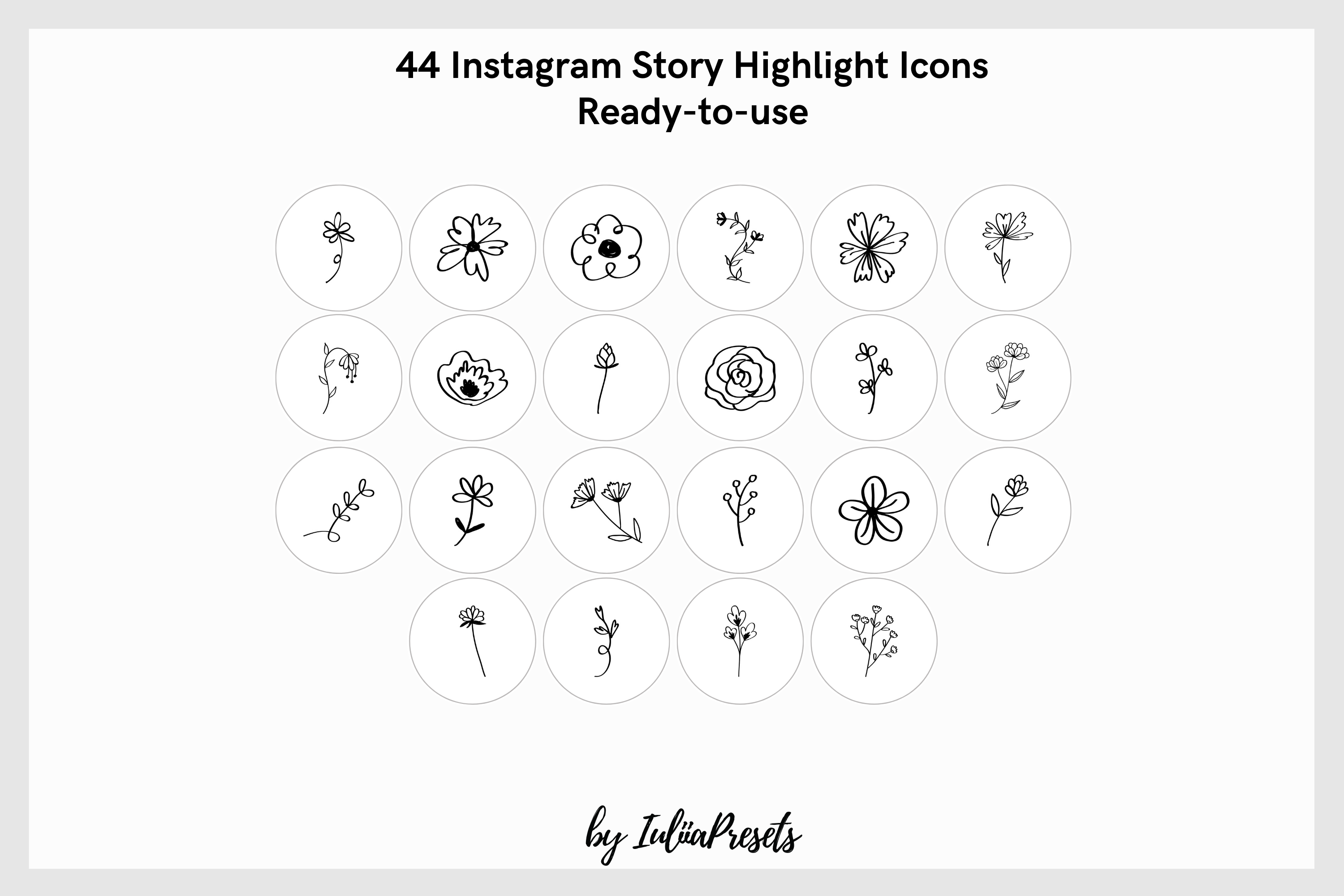 FLORAL Instagram Story Highlight Icons
