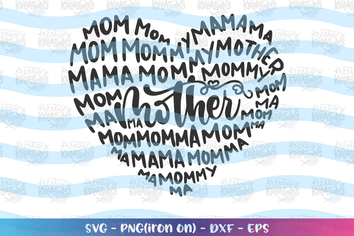 Mom-Mom Heart svg (427664) | SVGs | Design Bundles