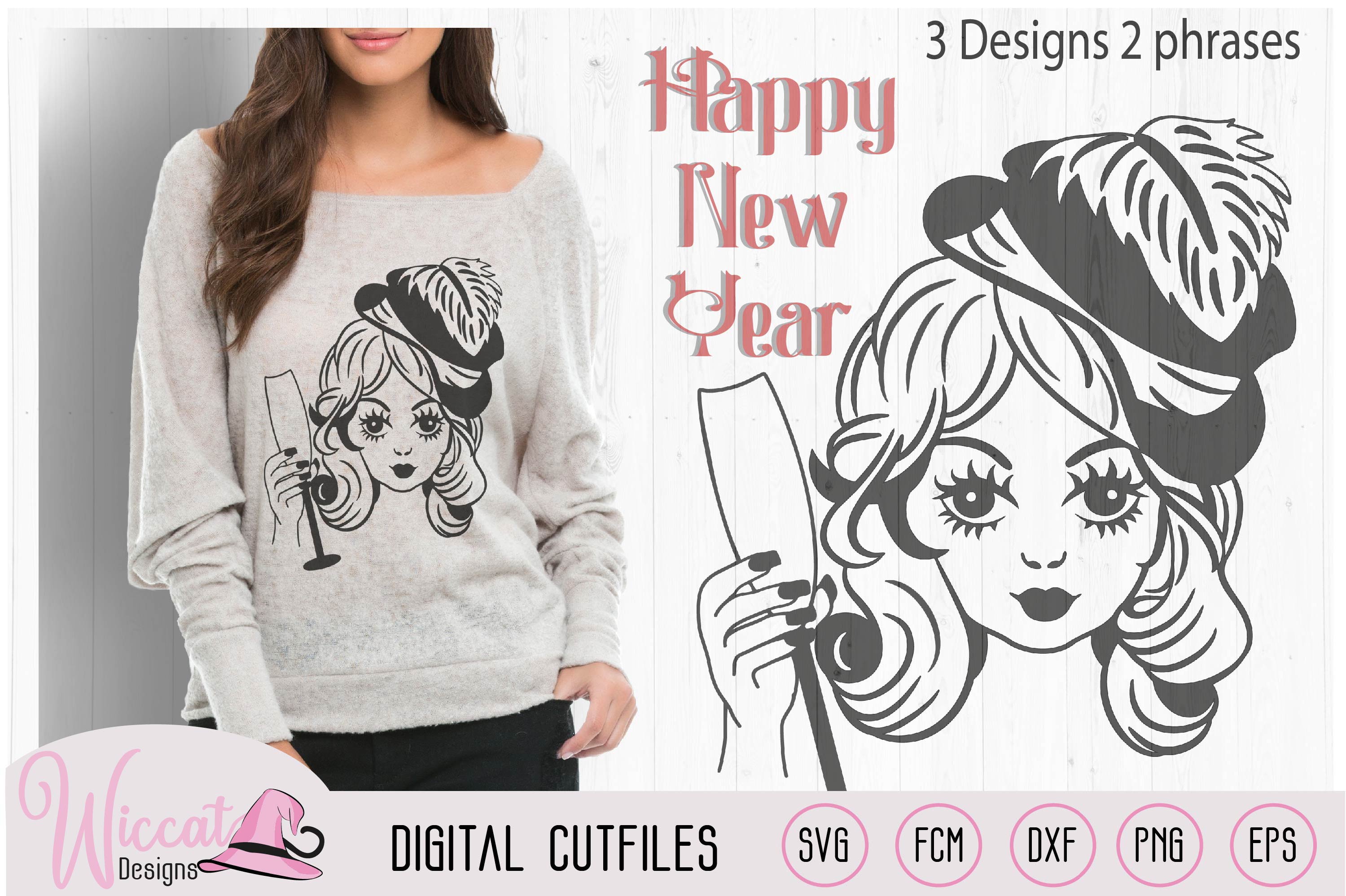 Download Cheers vintage Girl face, new year teen svg, (47015 ...